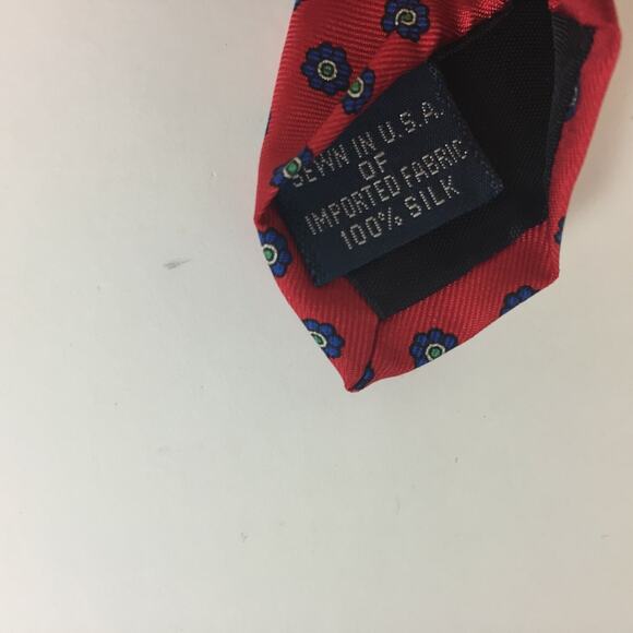 Lands' End MEN'S TIE CASUAL RED SILK MADE IN USA Business Casual Bundle OF 3 - Picture 10 of 10